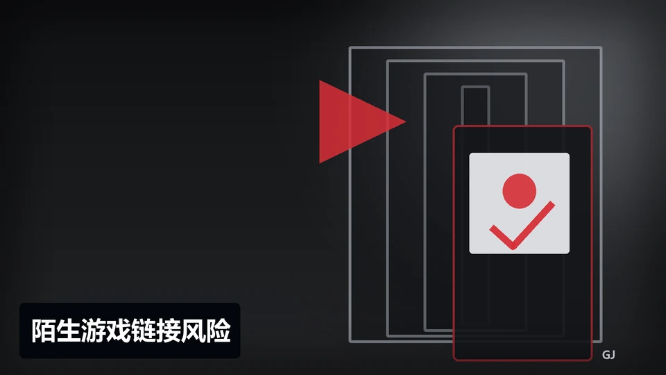 陌生游戏链接风险主题说明图